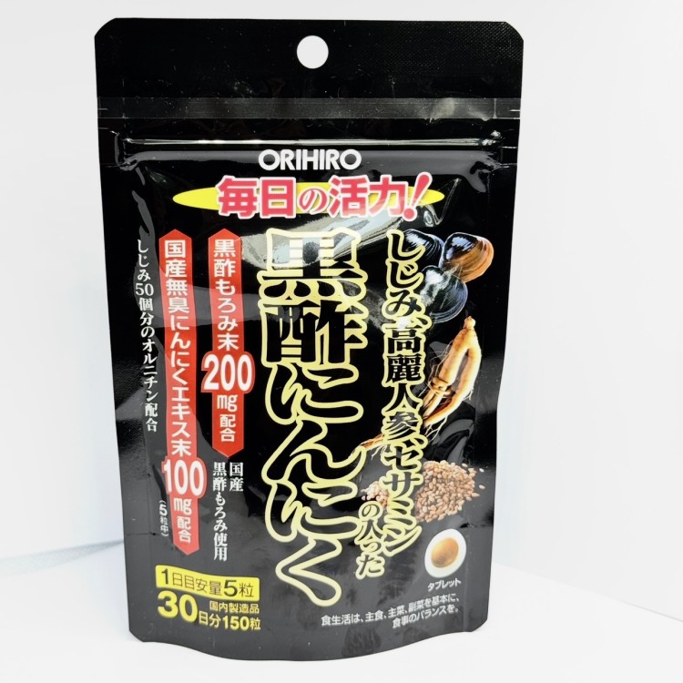 Orihiro Black Vinegar Moromi чорний оцет Moromi, часник, шидзімі, женьшень, сезамін, орнітин 150 шт на 30 днів - zdorova planeta 02