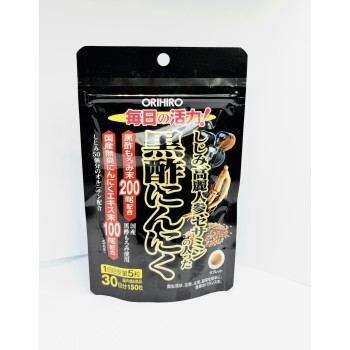 Orihiro Black Vinegar Moromi чорний оцет Moromi, часник, шидзімі, женьшень, сезамін, орнітин 150 шт на 30 днів - zdorova planeta 